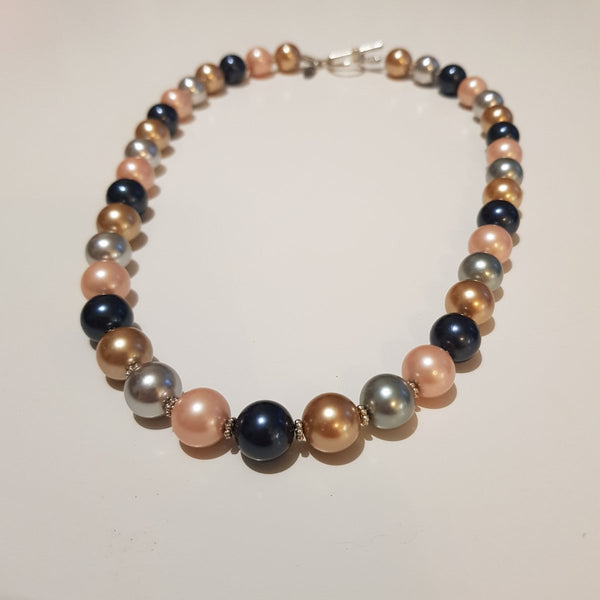 Elegant Glass Pearl Necklace - MCA Design by Maria