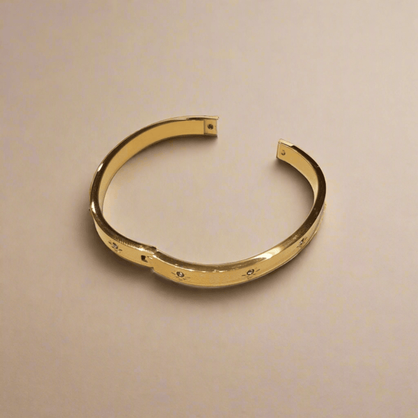 Gold - plated bangle with Zirconias - MCA Design by Maria