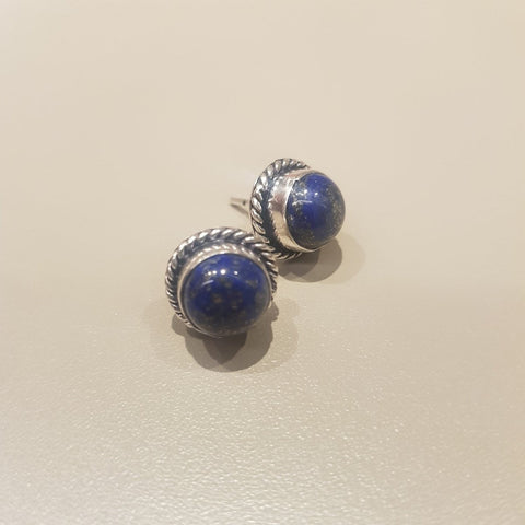Silver Lapis Lazuli Earrings - MCA Design by Maria
